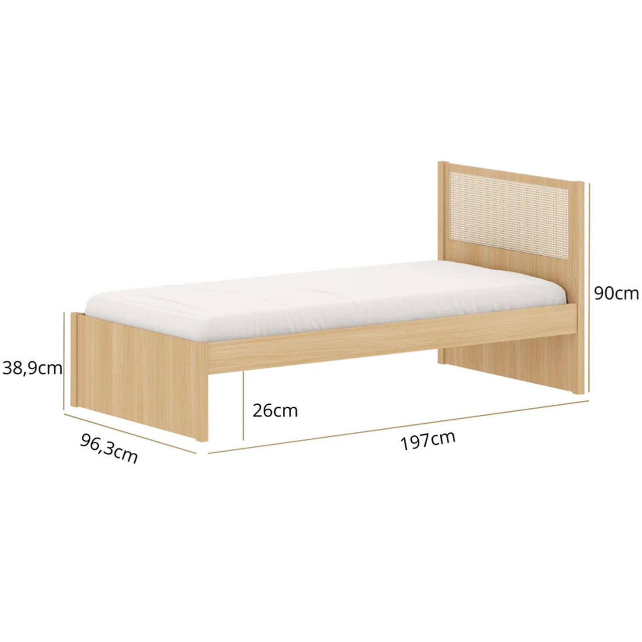 Cama de Solteiro Indy Quater Móveis