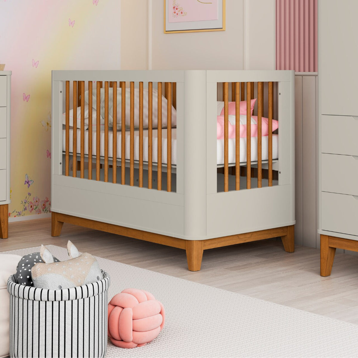 Berço Boom Slim Classic 2 em 1 Móveis Reller